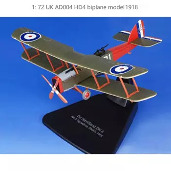Коллекционная модель из сплава 1: 72 UK AD004 HD4 модель биплана 1918