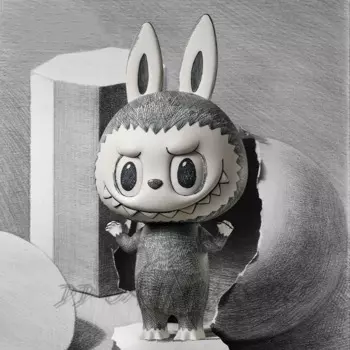 Коллекционная модель Labubu The Monsters Mega, эскиз Labubu 400% 1000%, модная фигурка, художественное украшение, кавайная фигурка, подарок на Рождество