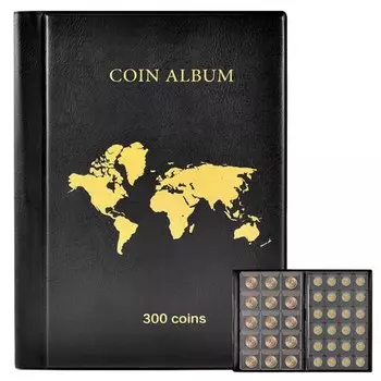 Коллекционный альбом для монет Ergen, ПВХ, 300 мест