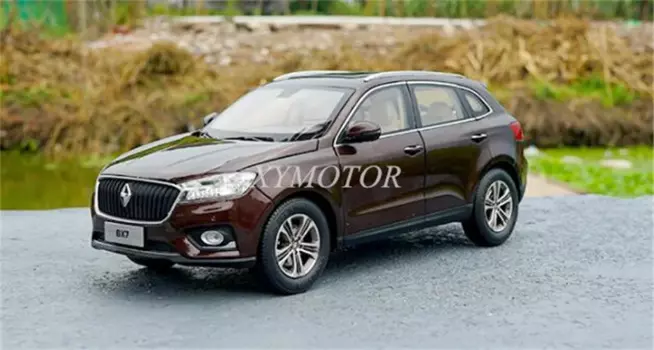Коллекция 1/18 года, металлическая модель автомобиля BX7, отлитый под давлением, детские игрушки, подарки, коллекция, украшения с коричневым/серым дисплеем