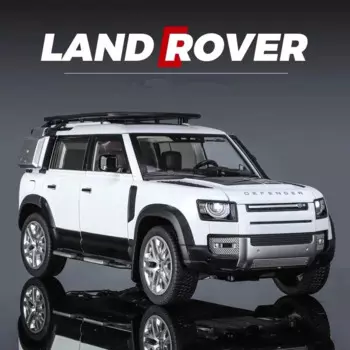 Коллекция 1/18 года, Range Land Rover Defender SUV, модель автомобиля из сплава, литый под давлением, имитация металлического внедорожника, модель автомобиля со звуком, детская игрушка в подарок