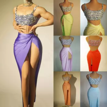 Коллекция 2024 года, блестящие женские платья, женский наряд для дня рождения, женская одежда для карнавала, модель певицы, сценический костюм VDB8217