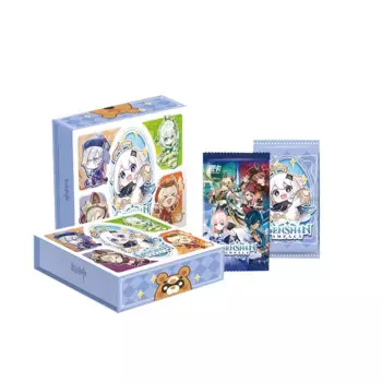 Коллекция открыток Genshin Impact Booster Box Pack-редкий аниме игральные карты, игра TCG