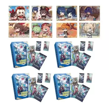 Коллекция открыток Genshin Impact Booster Box редкий аниме игральные карты, игра
