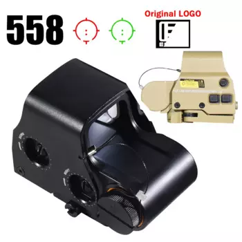 Коллиматор голографический Eotech 558 с красной точкой, прицел тактический тренировочный, прицел с регулируемой яркостью для страйкбола, прицел для охоты