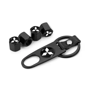 Колпачки для клапанов автомобильных колес с брелком для Mitsubishi Pajero Outlander L200 EVO Montero Lancer 9 10 EX