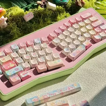 Колпачки для клавиш CAT, колпачки для клавиш в стиле аниме MAO, милые 142-клавишные подарки для девочек, квадратная термосублимационная механическая клавиатура 2,25 U 2,75U для Алисы