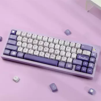 Колпачки для клавиш MOA Frost Witch PBT Dye Sub, 126 клавиш для переключателя Cherry Mx, игровая механическая клавиатура, персонализированная Hi75 DrunkDeer
