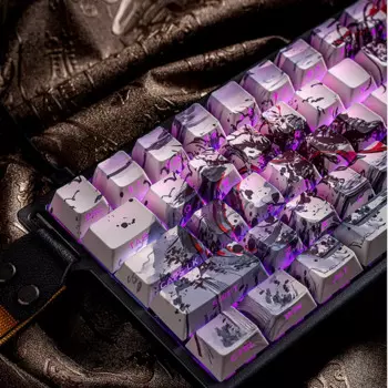 Колпачки для клавиш PBT 135 клавиш, высота вишни, одна думка, колпачки для клавиш, горячая сублимация, для механической клавиатуры Cherry MX 104/87/61.