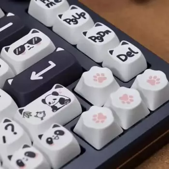 Колпачки для клавиш с кошкой, колпачки для клавиш Мао, 142 клавиш, подарок для девочки, Милая новая квадратная термосублимационная механическая клавиатура 2,25 U 2.75U для Алисы