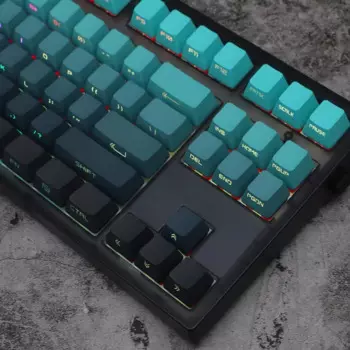 Колпачки для клавиш с подсветкой 134 клавиш RGB градиент голубой PBT колпачки для клавиш OEM профиль колпачок для двух клавиш для механической игровой клавиатуры 60% 61/87/104