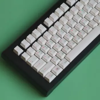 Колпачки для клавиш с сублимационной печатью, розовые и зеленые корейские колпачки для клавиш с защитой от света, для MX Switch, механическая клавиатура, 1 комплект