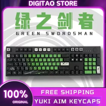 Колпачки для клавиш Yuki Aim на заказ, Японская Клавиатура с профилем ASA, 120 клавиш, зеленая розовая клавиатура, для игр, Wooting ATK68, механическая клавиатура