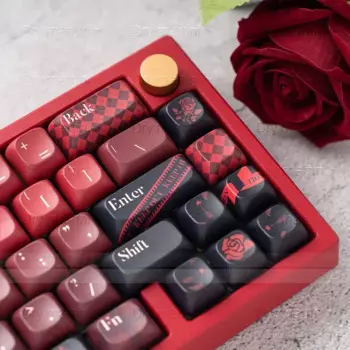 Колпачки для ключей красного вина PBT Custom MOC, пятисторонние колпачки для термосублимационных ключей для 68/75/87/98/108 клавиш, механическая клавиатура в подарок