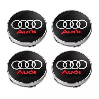 Колпачки на ступицы колеса автомобиля, декоративные колпачки для колеса Audi QUATTRO Sline RS A4 B8 B6 B7 B9 A3 8P 8V 8L A6 C7 C6 C5 A5 Q2 Q3, 60 мм