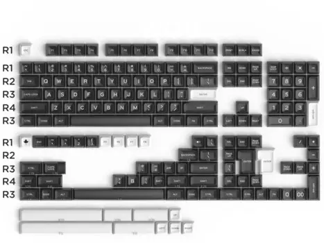 Колпачок для клавиш GMKY AFSA WOB из АБС-пластика, колпачки для клавиш Cherry MX для проводной механической игровой USB-клавиатуры