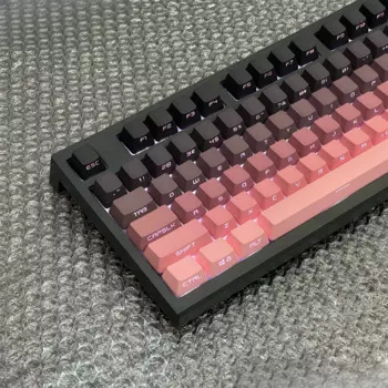 Колпачок для клавиш с боковой гравировкой, полупрозрачный PBT, с боковой гравировкой, OEM подарок, простая постепенная смена, 75/98/99/104, механическая клавиатура 80