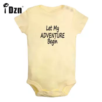 Комбинезон детский с коротким рукавом и надписью «Let My Adventure Start»