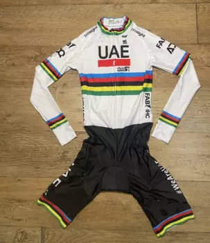 Комбинезон LASER CUT 2024, боди UAE TEAM WORLD CHAMPION с длинными рукавами, велосипедный трикотаж, одежда для велосипеда Maillot Ropa Ciclismo