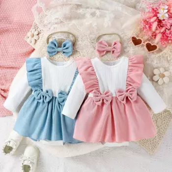 Комбинезон с длинным рукавом и повязкой на голову, на возраст 0-18 месяцев