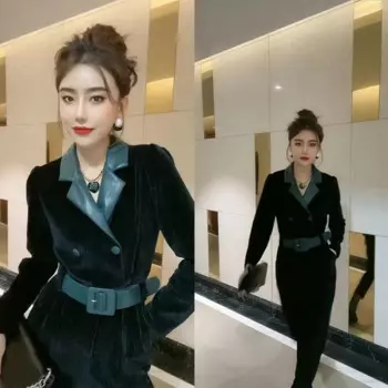 Комбинезон женский вельветовый с двойной пряжкой, M277