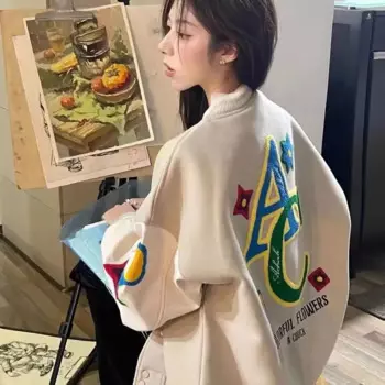 Комбинированная бейсбольная куртка, свободный дизайн, модная брендовая куртка, новый женский топ на осень и зиму