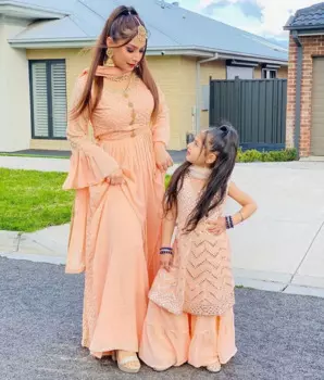 Комбинированное платье для мамы и дочки Anarkali, Детский костюм палаццо, сальвар камиз, пакистанский