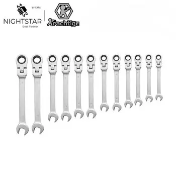 Комбинированный реверсивный гаечный ключ Krachtige 6-19 мм