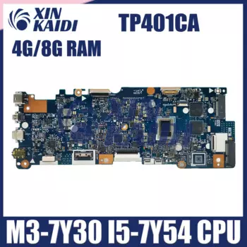 Компьютер женский VivoBook 14 TP401CA TP401C TP401CAE Материнская плата ноутбука Материнская плата ASUS I5-7Y5 4 CPU 4G 8G-RAM 0G 64G 128G SSD