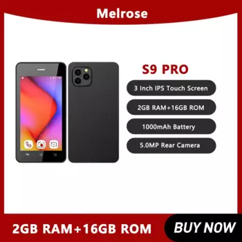Компактный мини-смартфон Melrose S9 Pro, 3,0 дюйма, 2 + 16 ГБ, 5 МП, 1000 мАч