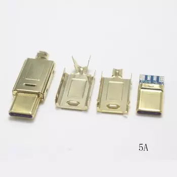 5/10/50 комплектов 4P 5P 6P 9P Type C Мужской USB C Mic OTG Type-C к Type-C адаптер зарядного устройства для компьютера строительные аксессуары 2,0 3,0