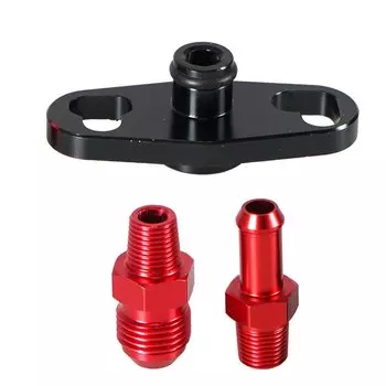 Комплект адаптеров регулятора давления топливной рампы из алюминиевого сплава, автомобильный красный + черный, аксессуары для топливной рампы для Toyota Nissan