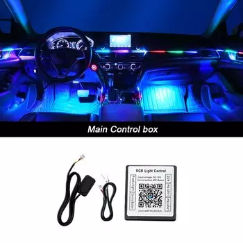 Комплект атмосферных ламп Symphony RGB 18 в 1, детали 20/35/75/110 см, световая полоса, основной/подсветка для хранения дополнительного контроллера, удлинительная линия динамика