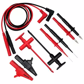 Комплект Автомобильных тестовых проводов Aidetek, зажим для прокалывания изоляции, большие зажимы типа крокодил для мультиметра, зонды TLP20160