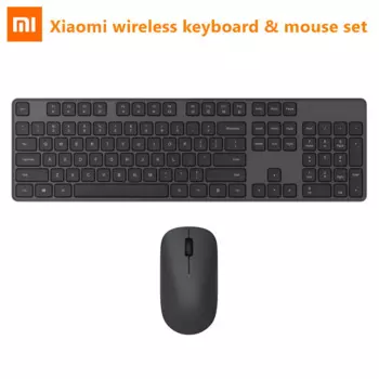 Комплект беспроводной офисной клавиатуры и мыши Xiaomi, 104 клавиши, 2,4 ГГц, USB, портативная мышь, Русская клавиатура для Windows 10, ПК, MAC