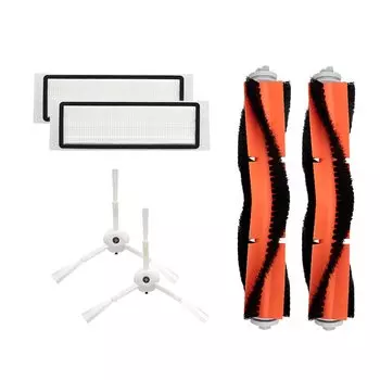 Комплект боковой основной щетки с фильтром Hepa для робота-пылесоса Xiaomi MI 2, аксессуары для пылесоса Roborock S50 S51 S55, запчасти