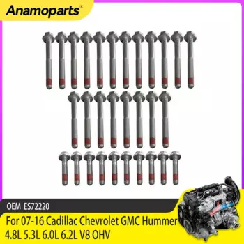 Комплект болтов головки для Cadillac Chevrolet GMC Hummer 07-16 4.8L 5.3L 6.0L 6.2L V8 OHV ES72220, ES72390