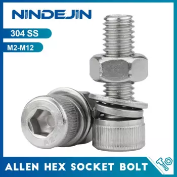 Комплект болтов и гаек NINDEJIN из нержавеющей стали M2-M12