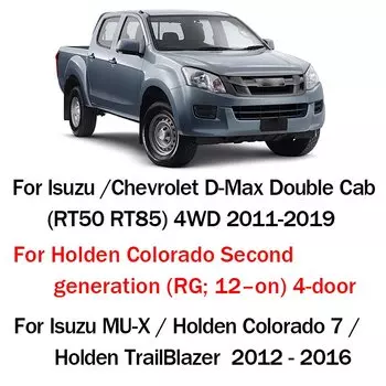 Комплект брызговиков для Isuzu D-Max Dmax 2011-2019 Holden Colorado 7 MU-X RT50 RT85 RG, брызговики, брызговики, передние и задние