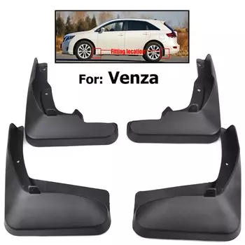 Комплект брызговиков для Toyota Venza AV10 2008-2016, брызговики спереди и сзади 2010 2011 2012 2013 2014 2015 PU0600T013P1