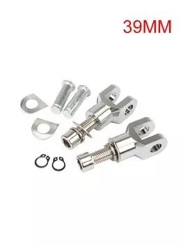 Комплект черных хромированных подножек для мотоцикла, 29 мм/39 мм