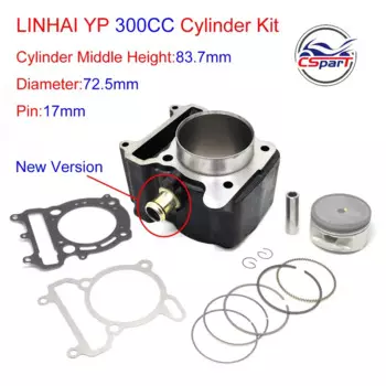 Комплект цилиндров Racing 72,5 мм YP VOG 300 300CC Linhai JinLang QianJiang Buyang Gsmoon XinYue ATV Запчасти для багги и скутера