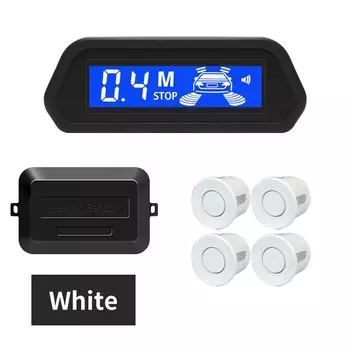 Комплект датчиков парковки автомобиля с автопарктроником, светодиодный монитор заднего хода, 4 датчика, система радар-детектора, подсветка дисплея