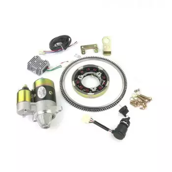 Комплект для электрического старта 170F 173F 178F 186F 188F 192F дизельный генератор 5 кВт стартер мотор маховик кольцевая шестерня