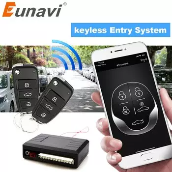 Комплект для блокировки дверей Eunavi, Универсальный Автомобильный Центральный пульт управления, Bluetooth, бесключевая Система доступа, светодиодный брелок
