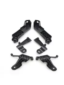 Комплект для ремонта автомобильных фар Toyota Land Cruiser 2016-2019, пластиковые фиксированные углы для ремонта автомобильных фар, черная зеркальная подставка, кронштейн для фары