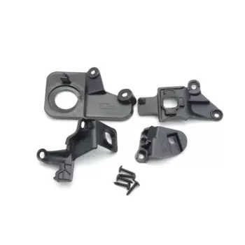 Комплект для ремонта фар автомобиля, кронштейн, защитное кольцо, пластиковое ремонтное кольцо для Citroen C5, черный, 6212F0,6212.F0,6212F1,6212.F1