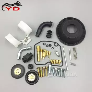 Комплект Для Ремонта Карбюратора, настраиваемая вакуумная диафрагма, поплавковая игла, прокладка, деталь для Kawasaki Vulcan VN400 1995-2004 VN 400