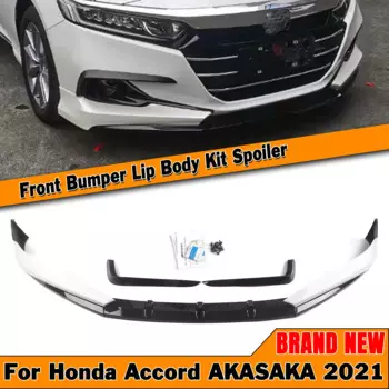 Комплект для тела Honda Accord 2021-2022 AKASAKA, спойлер на передний бампер, губа + противотуманная лампа, чехол для бровей, белый воздушный сплиттер, утюжок