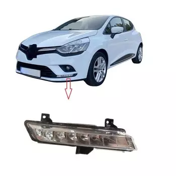 Комплект дневных ходовых огней (левый и правый) для Renault Clio IV 2017-2020, автозапчасти (для справки 266051034 Р)